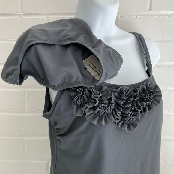 Merona Other - New With Tags Womens Grey Two-Piece Tankini Top Bathing Suit Size M